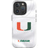 University of Miami White Jersey iPhone 16 Pro Impact Case
